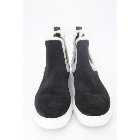 Lucky Brand Boots Women’s Kichai Ankle Bootie Black Suede Faux Fur 9.5 - Picture 4 of 11